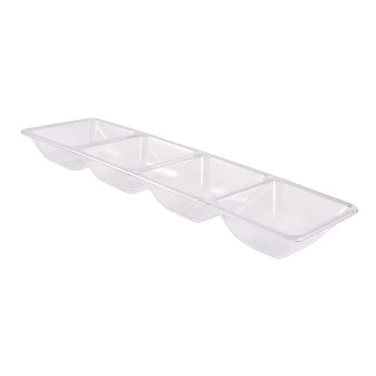 16 Pack: 16.5" Divided 4-Section Tray by Celebrate It